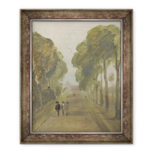 Tablou inramat - Scoala Engleza - Avenue of Trees with Cifre, atribuita anterior lui J.M.W. Turner 1775-1851 si, de asemenea, atribuit lui Peter de Wint 1784-1849, 70 x 85 cm