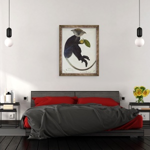 Tablou inramat - scoala engleza - Maimuta, 70 x 90 cm - Img 3