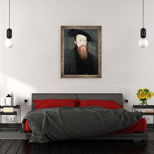 Tablou inramat - scoala engleza - Portretul lui Thomas Seymour 1508-1549 Baron Seymour, 70 x 90 cm - Img 3