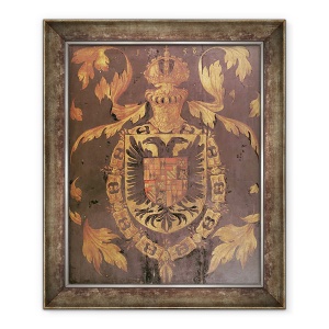 Tablou inramat - Scoala Flamanda - Stema lui Carol al V-lea, Sfantul imparat Roman, 70 x 85 cm
