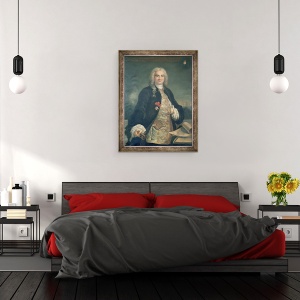 Tablou inramat - Scoala franceza - Bertrand-François Mahe de la Bourdonnais 1699-1753, 60 x 80 cm - Img 3