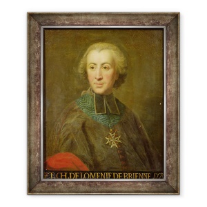 Tablou inramat - Scoala Franceza - Cardinalul Etienne-Charles de Lomenie de Brienne 1727-94, 50 x 60 cm