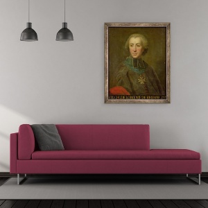 Tablou inramat - Scoala Franceza - Cardinalul Etienne-Charles de Lomenie de Brienne 1727-94, 50 x 60 cm - Img 2