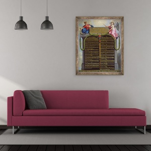 Tablou inramat - Scoala Franceza - Declaratia Drepturilor Omului si Cetateanului, 50 x 60 cm - Img 2