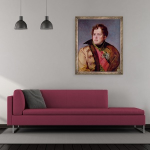 Tablou inramat - Scoala Franceza - Maresalul Michel Ney 1769-1815 Duce de Elchingen, 50 x 60 cm - Img 2