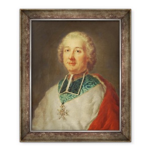 Tablou inramat - Scoala Franceza - Paul dAlbert de Luynes 1703-88 Arhiepiscop de Sens, 70 x 85 cm