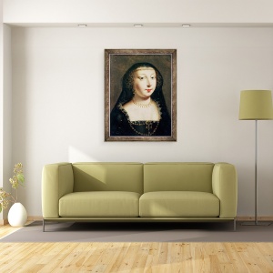 Tablou inramat - Scoala franceza - Portret De Gabrielle dEstrees, 70 x 90 cm - Img 2
