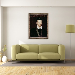 Tablou inramat - Scoala franceza - Portret De Henri III 1551-89, 70 x 90 cm - Img 2
