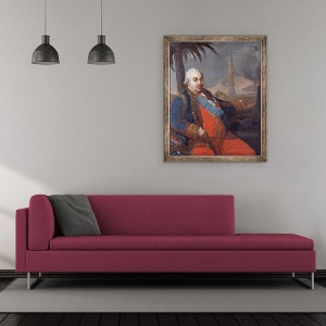 Tablou inramat - Scoala Franceza - Portret De Pierre Andre de Suffren De Saint-Tropez, 50 x 60 cm - Img 2