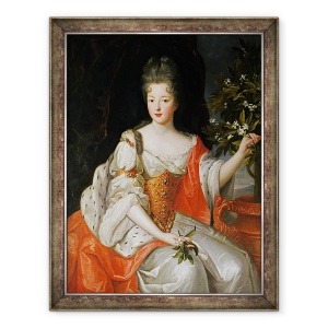 Tablou inramat - Scoala franceza - Portretul Louise-Francoise de Bourbon 1673-1743 sfarsitul sec. XVII, 60 x 80 cm