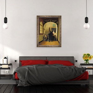 Tablou inramat - Scoala franceza - Portretul lui Blaise Pascal 1623-62, 60 x 80 cm - Img 3
