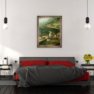 Tablou inramat - Scoala franceza - Ridicarea asediului de la Ile de Re III, 60 x 80 cm - Img 3