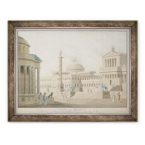 Tablou inramat - Scoala germana - Capitol, stabilit pentru La clemeza di Tito proiectat de Beuther, 60 x 80 cm