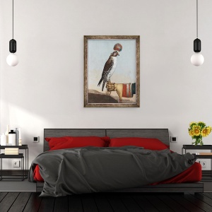 Tablou inramat - Scoala germana - Gerfalcon islandez, 70 x 90 cm - Img 3
