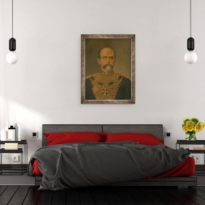 Tablou inramat - Scoala germana - Printul Otto von Bismarck in uniforma lui Diplomat, 60 x 80 cm - Img 3