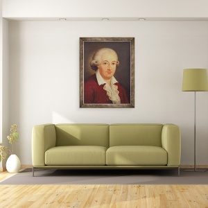 Tablou inramat - Scoala Italiana - Portret De Domenico Cimarosa 1749-1801, 70 x 90 cm - Img 2