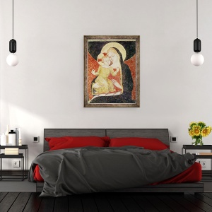 Tablou inramat - Scoala Italiana - Virgin si Copil, 60 x 80 cm - Img 3