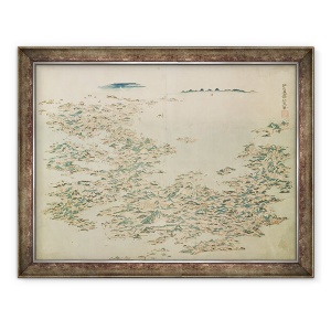 Tablou inramat - Scoala japoneza - Vedere aeriana a Insulelor Japoniei, 60 x 80 cm