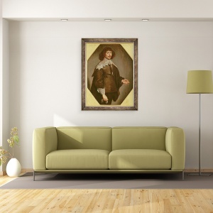 Tablou inramat - Scoala olandeza - Portretul unui barbat I, 70 x 90 cm - Img 2