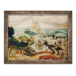 Tablou inramat - Scoala olandeza - Sosirea in Betleem, 60 x 80 cm