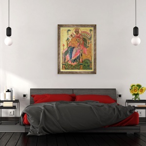 Tablou inramat - Scoala Rusa - Fecioara si copilul II, 60 x 80 cm - Img 3