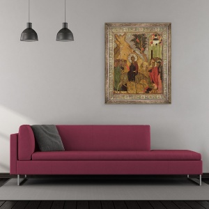 Tablou inramat - Scoala Rusa - Intrarea in Ierusalim, 50 x 60 cm - Img 2