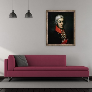 Tablou inramat - Scoala Rusa - Portretul Printului Petru Bagration 1765-1812 general rus, 50 x 60 cm - Img 2