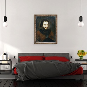 Tablou inramat - Scoala Rusa - Portretul tarului Ivan cel al V-lea Alexeievici 1666-96, 60 x 80 cm - Img 3
