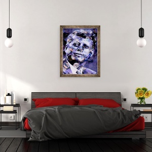 Tablou inramat - Scott J. Davis - John F Kennedy, 60 x 80 cm - Img 3
