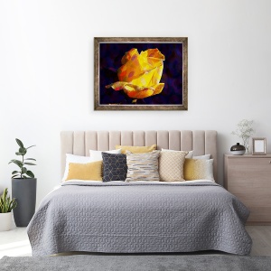Tablou inramat - Scott J. Davis - Trandafir galben, 70 x 90 cm - Img 3