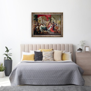 Tablou inramat - Sebastiano Conca - Alexandru cel Mare in Templul Ierusalimului, 60 x 80 cm - Img 3