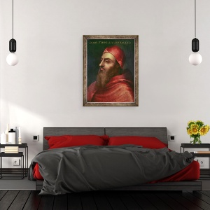 Tablou inramat - Sebastiano del Piombo - Portretul Papei Clement VII Giulio di Giuliano de Medici 1478-1534, 60 x 80 cm - Img 3