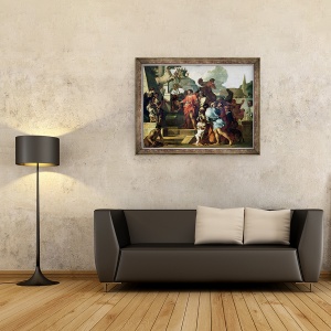 Tablou inramat - Sebastien Bourdon - Augustus 63-14 i.Hr. inainte de mormantul lui Alexandru al III-lea 356-323 i.Hr. cel Mare, 70 x 90 cm - Img 2