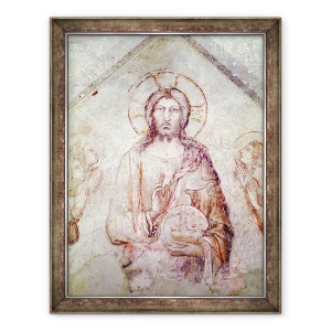 Tablou inramat - Simone Martini - Timpanul ilustrand Binecuvantarea Mantuitorului, 70 x 90 cm