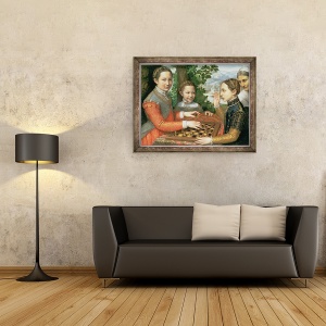 Tablou inramat - Sofonisba Anguissola - Joc de sah, 70 x 90 cm - Img 2