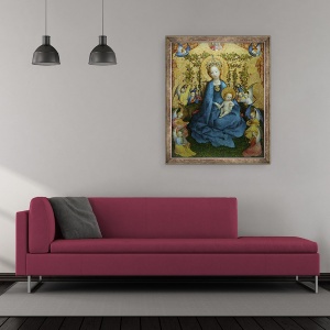 Tablou inramat - Stephan Lochner - Madonna in Rose Bower, 50 x 60 cm - Img 2