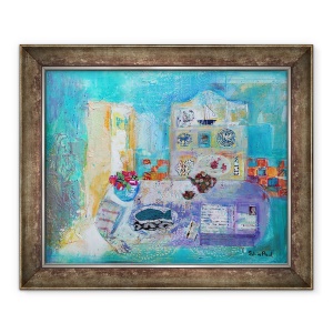 Tablou inramat - Sylvia Paul - Bucatarie pe litoral, 50 x 60 cm