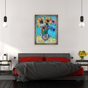 Tablou inramat - Sylvia Paul - Floarea-soarelui, 60 x 80 cm - Img 3