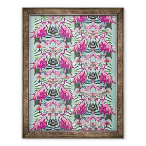 Tablou inramat - Tara Whitehead - Flora Flamingo, 60 x 80 cm