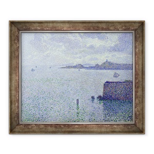 Tablou inramat - Theo van Rysselberghe - Barci cu vele intr-un estuar, 50 x 60 cm