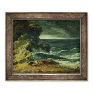 Tablou inramat - Theodore Gericault - Furtuna sau epava, 70 x 85 cm