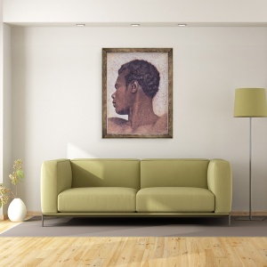 Tablou inramat - Theodore Gericault - seful unui negru, 70 x 90 cm - Img 2