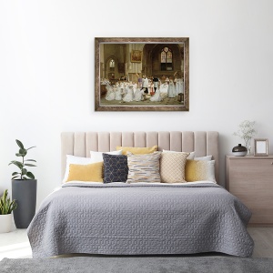 Tablou inramat - Theophile Emmanuel Duverger - Prima impartasanie, 60 x 80 cm - Img 3