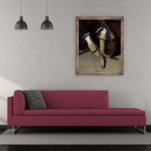 Tablou inramat - Thomas de Keyser - Constantijn Huygens 1596-1687 si functionarul sau, 50 x 60 cm - Img 2