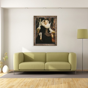 Tablou inramat - Thomas de Keyser - Portretul unei tinere Olandeza, 70 x 90 cm - Img 2