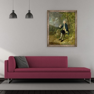Tablou inramat - Thomas Gainsborough - Dl Clayton Jones, 50 x 60 cm - Img 2