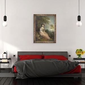 Tablou inramat - Thomas Gainsborough - Dna Richard Brinsley Sheridan, 70 x 90 cm - Img 3