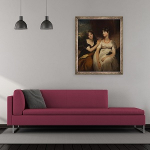 Tablou inramat - Thomas Lawrence - Portret De Charlotte si Sarah Carteret-Hardy, 70 x 85 cm - Img 2