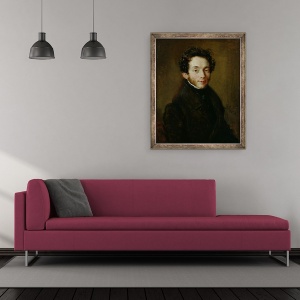 Tablou inramat - Thomas Lawrence - Portretul lui Carl Maria Friedrich Ernst von Weber 1786-1826 1824, 50 x 60 cm - Img 2