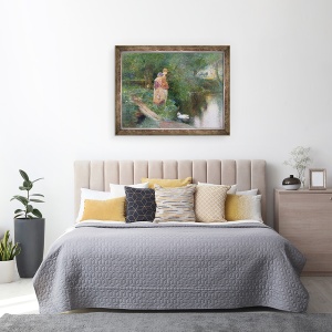 Tablou inramat - Thomas Mackay - Tinerii pescari, 70 x 90 cm - Img 3